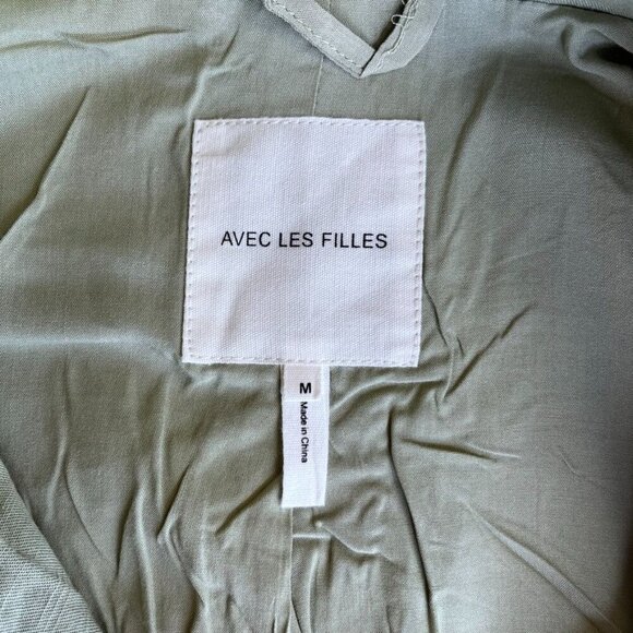 Avec Les Filles  Bomber Jacket Size M Embroidered Eyelet Sleeve - Picture 3 of 14